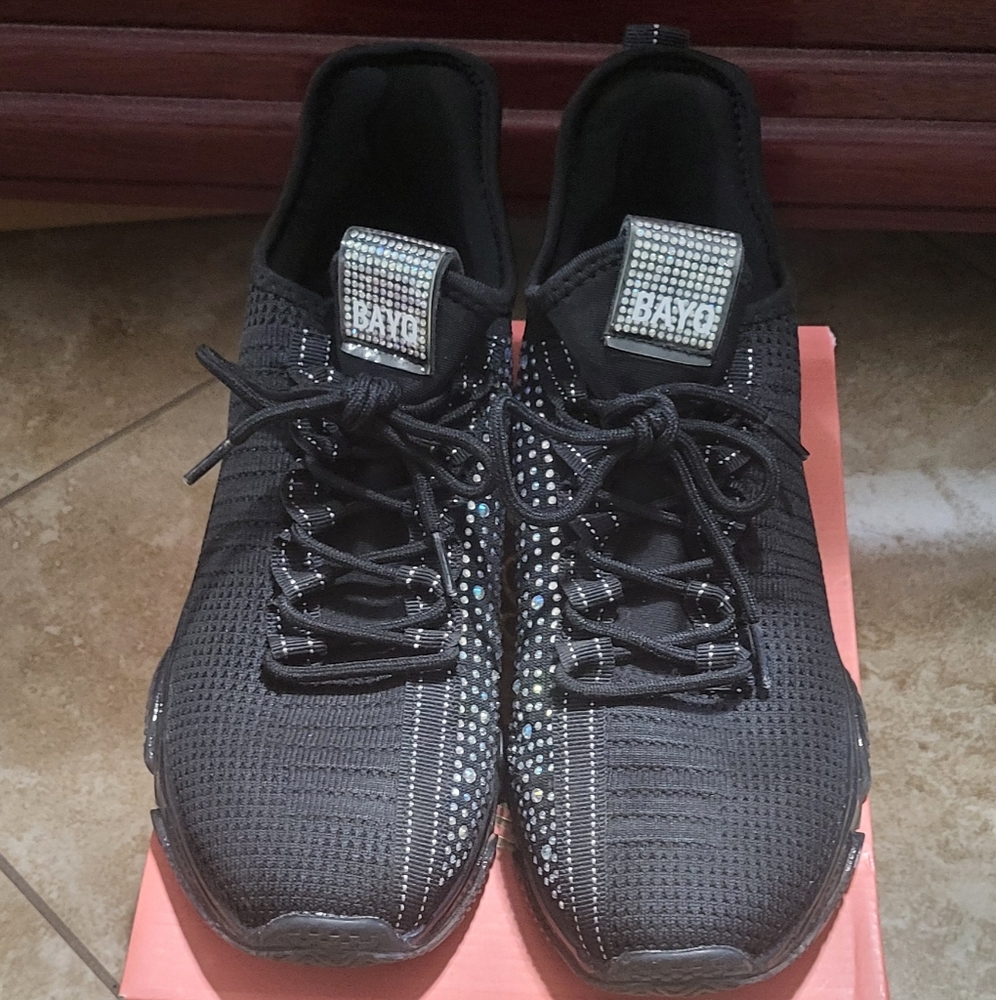 Black Rhinestone Sneakers